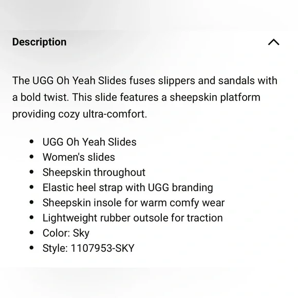 UGG Oh Yeah Slides In Sky! - Picture 5 of 11